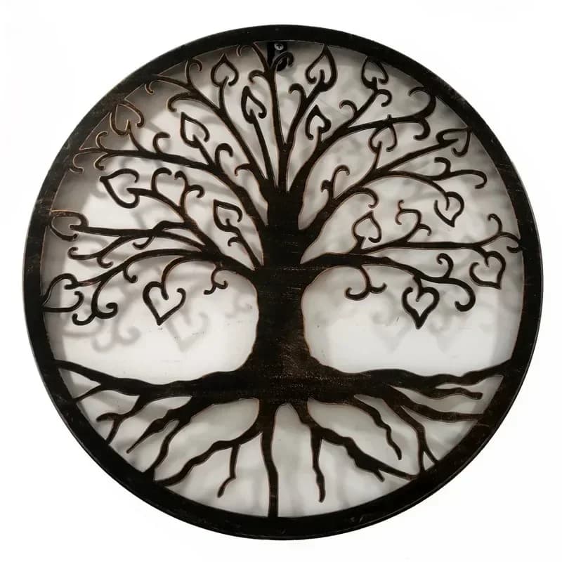 Cafe Bistro Hotel Room Study Wall Tree of Love Wrought Iron Pendant Decoration