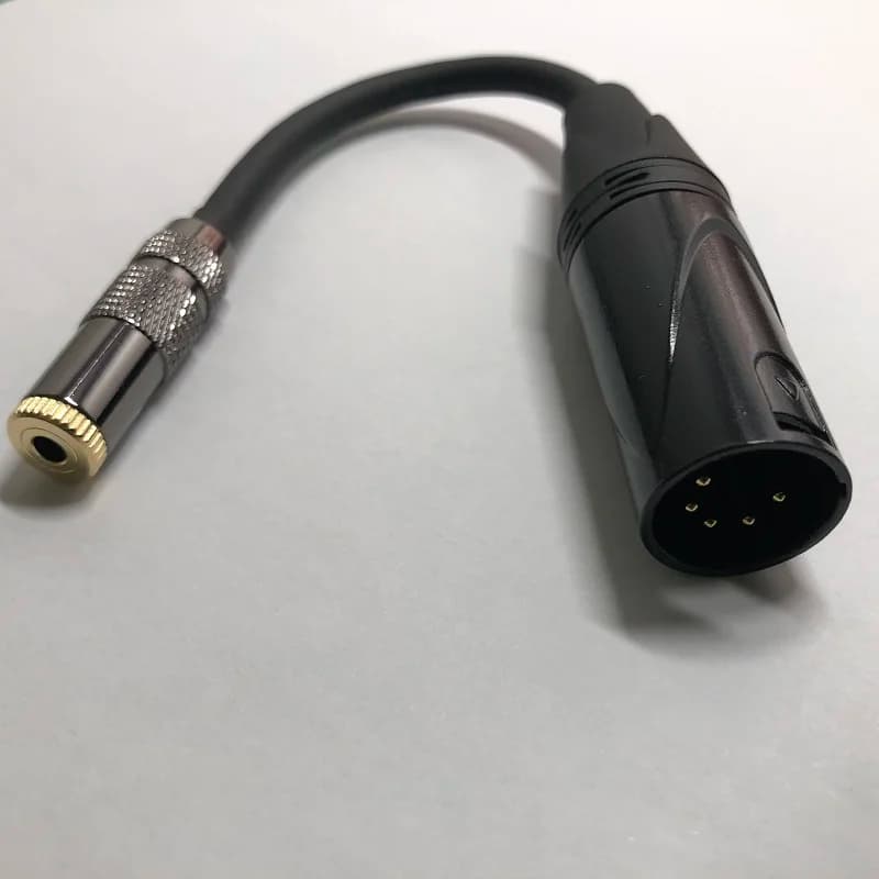 for HIFIs Males 5 Pin XLRs Balances to 3.5mm Females Audios Cables Stages for  XLRs Headphones Adapters Cables