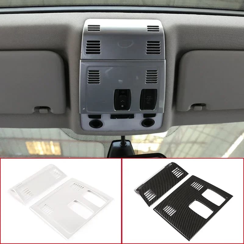 LHD For BMW X1 E84 2011-2015 ABS carbon fiber car styling car roof reading light frame sticker car interior accessories