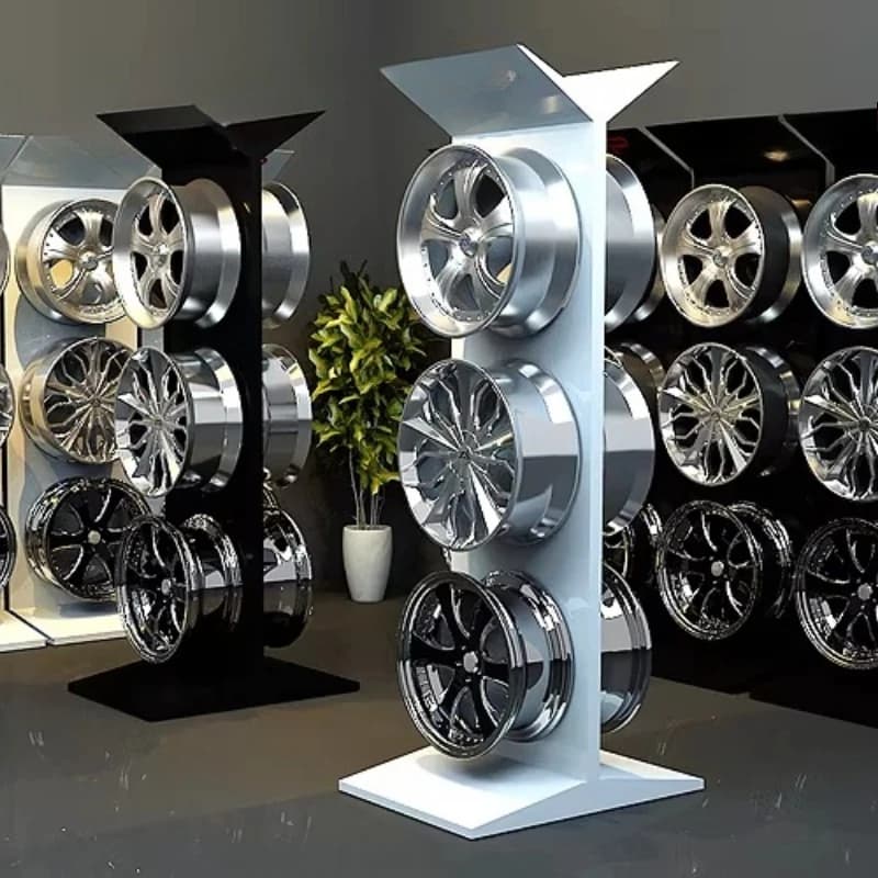 Auto exhibition wall wheel hub display stand 4S shop wheel hub display stand