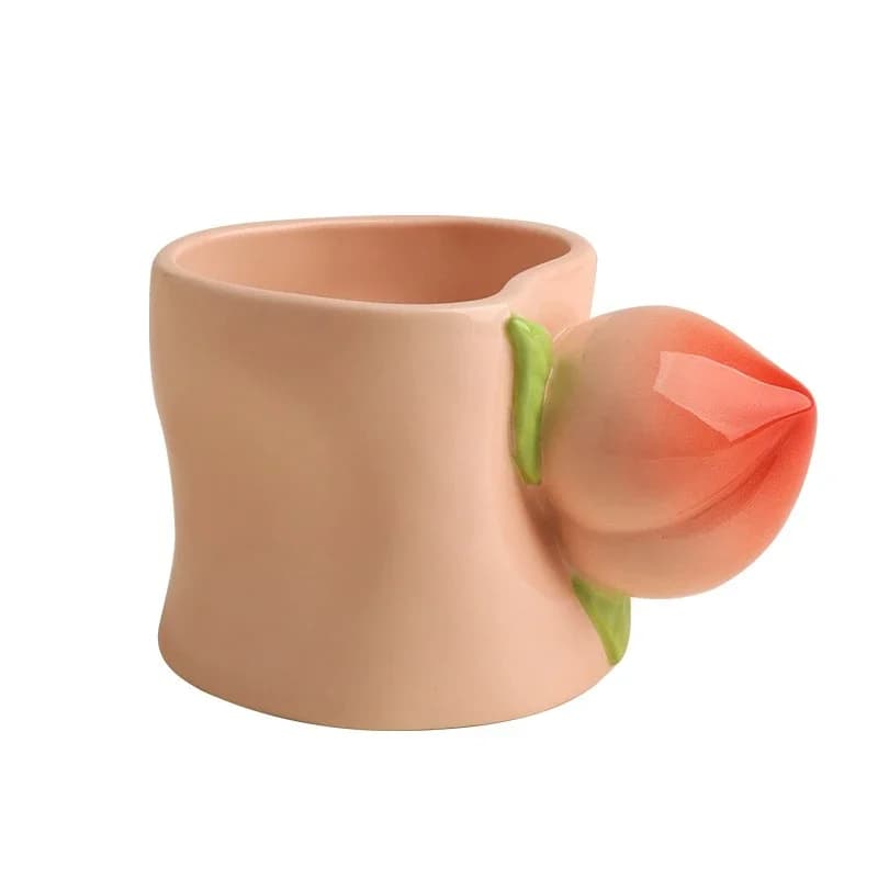 Fruit mug creative cup high-end ceramic water cup couple home cup original niche birthday gift