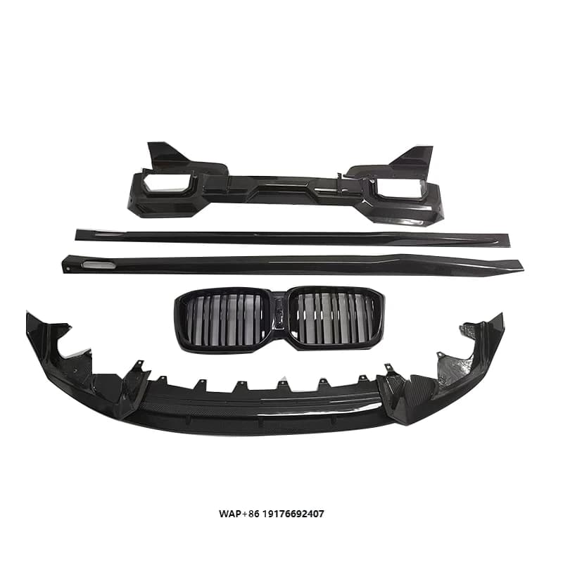 High Quality Dry Carbon Fiber Front Bumper Lip Side Skirt  Rear Diffuser Grille for X3 G01 Lci Perfect Fitment
