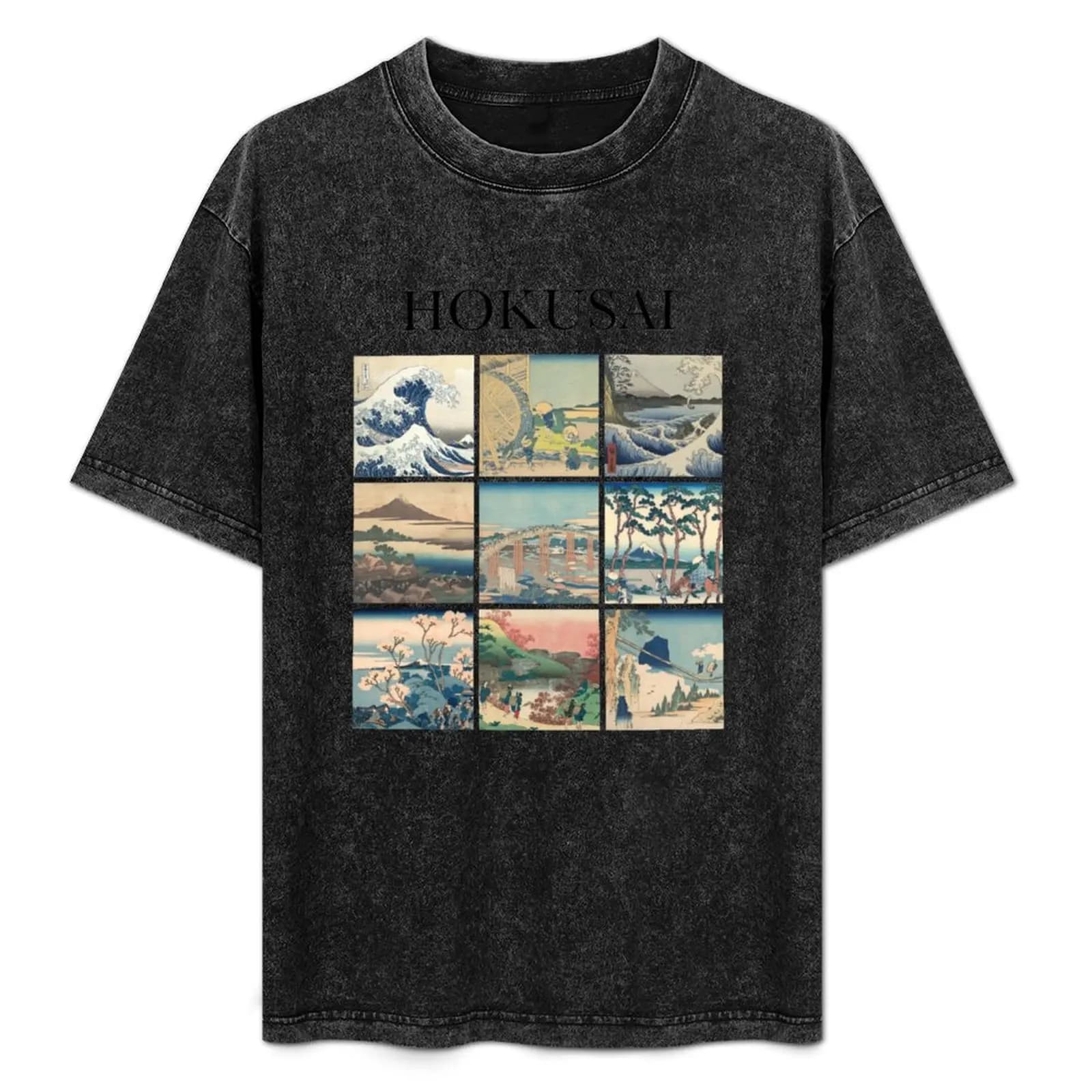Hokusai - Collage T-Shirt Big Size Short Sleeve Casual Top