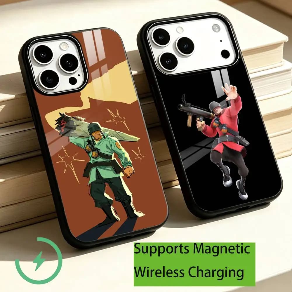 G-Game Team Fortress 2 Phone Case For iPhone18,17,16,15,14,13,12,11 Plus,Pro Supports Magnetic Wireless Charging Gift