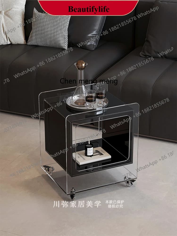 z183 A few shelves on the side of the trolley sofa, a simple mobile bedside table for home use