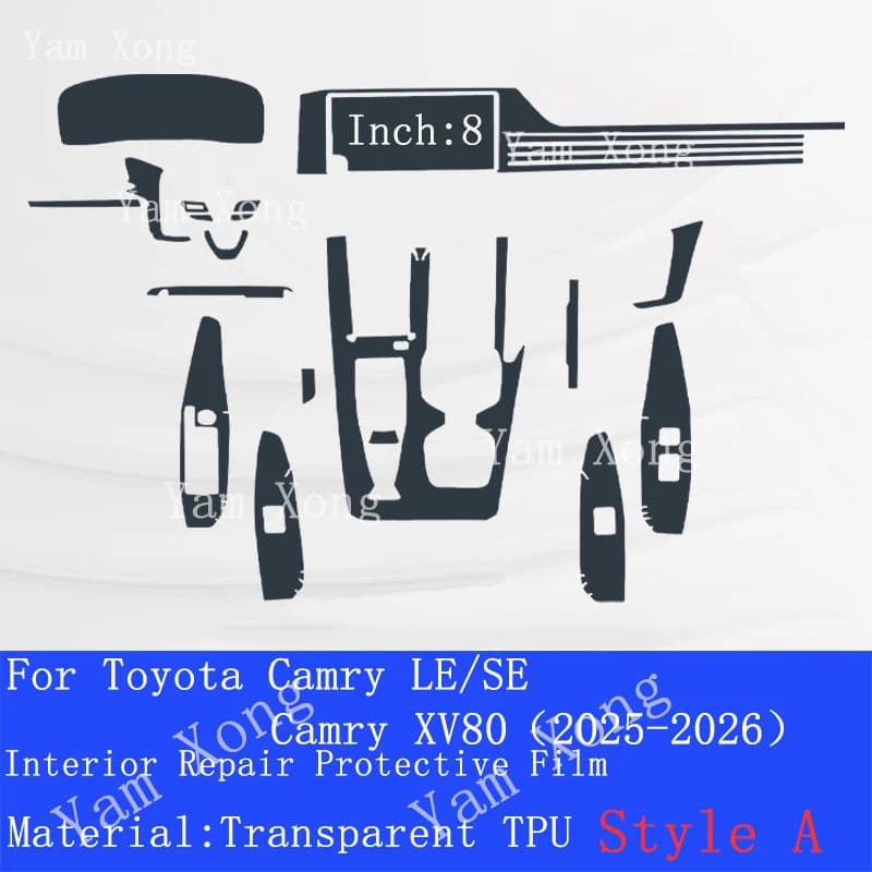 Car For Toyota Camry LE/SE camry XV80 2025 2026 GPS Navigation Protective TPU Screen Protector Anti-Scratch Film Fitting PPF
