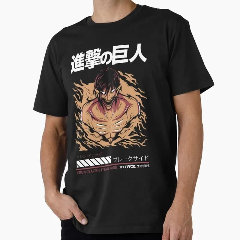 The Burning Attack on Titan Anime Gift T shirt Short Sleeve Tee Shingeki no kyojin Print Graphic Clothes All size tops S-6XL