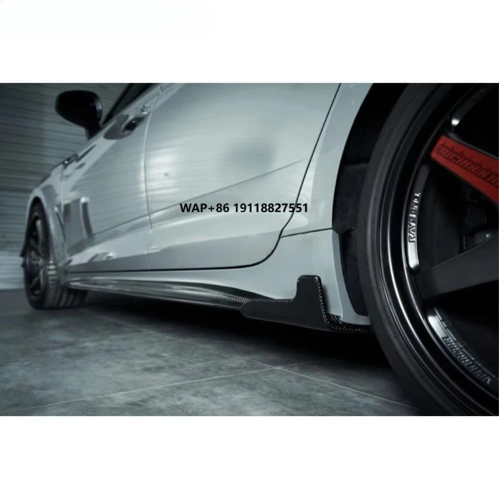 High Level Material Preprg Dry Carbon Fiber Car Bumper A5 S5 Side Skirts for  A5 S5 2020-2023 Body Kit Rocker Panels