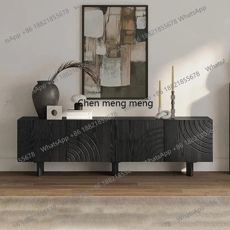 Solid wood TV cabinet modern simple retro B & B hotel, storage cabinet