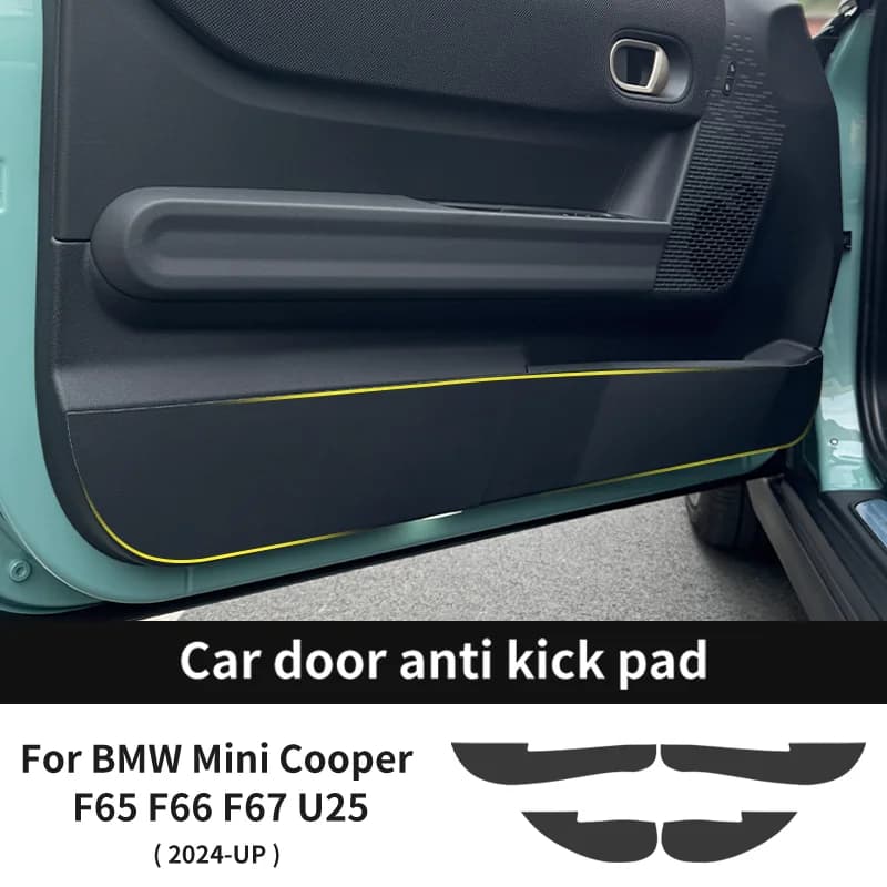 For Mini Cooper F65 F66 F67 U25 Countryman Car Door Anti-Kick Mat Sticker Soil-Proof Children's Kick Pad Car Accessories