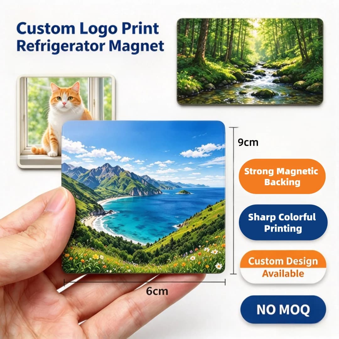 Custom Logo Tinplate Magnetic Fridge Custom Personalized Tinplate Soft Magnetic Refrigerator Magnet Tourist Souvenir