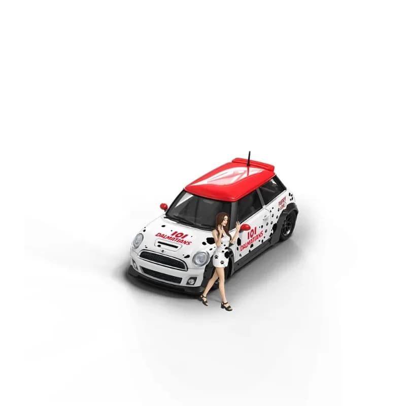 1:64 BMW MINI Dalmatian, emulated alloy car model