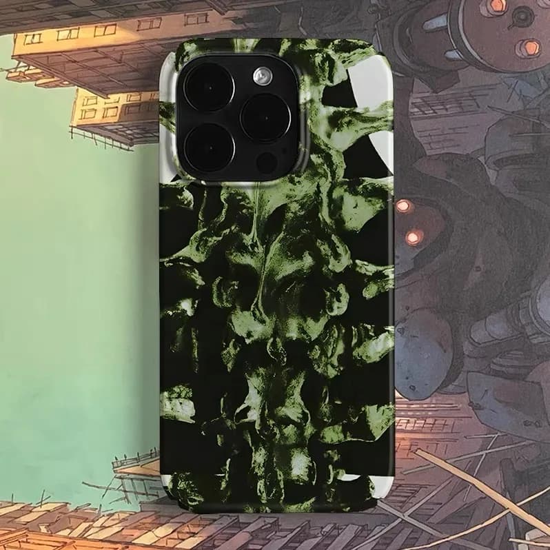 Ins Korean Green Retro Art Phone Case for IPHONE 17 Air 16E 15 PROMAX 14 Plus 13 12 MINI 11 PRO 16Plus XR Acrylic Phone Cover