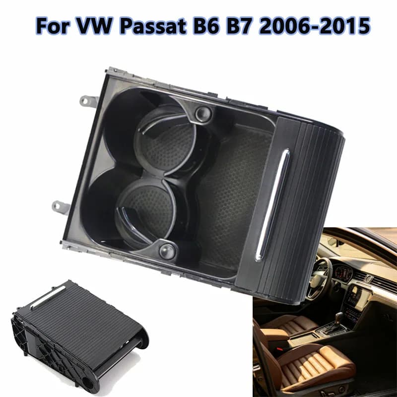 3CD858329A Car Center Console Cup Holder For VW Passat B6 B7 2006-2015 & CC 2009-2015 Passat CC 2009-2012