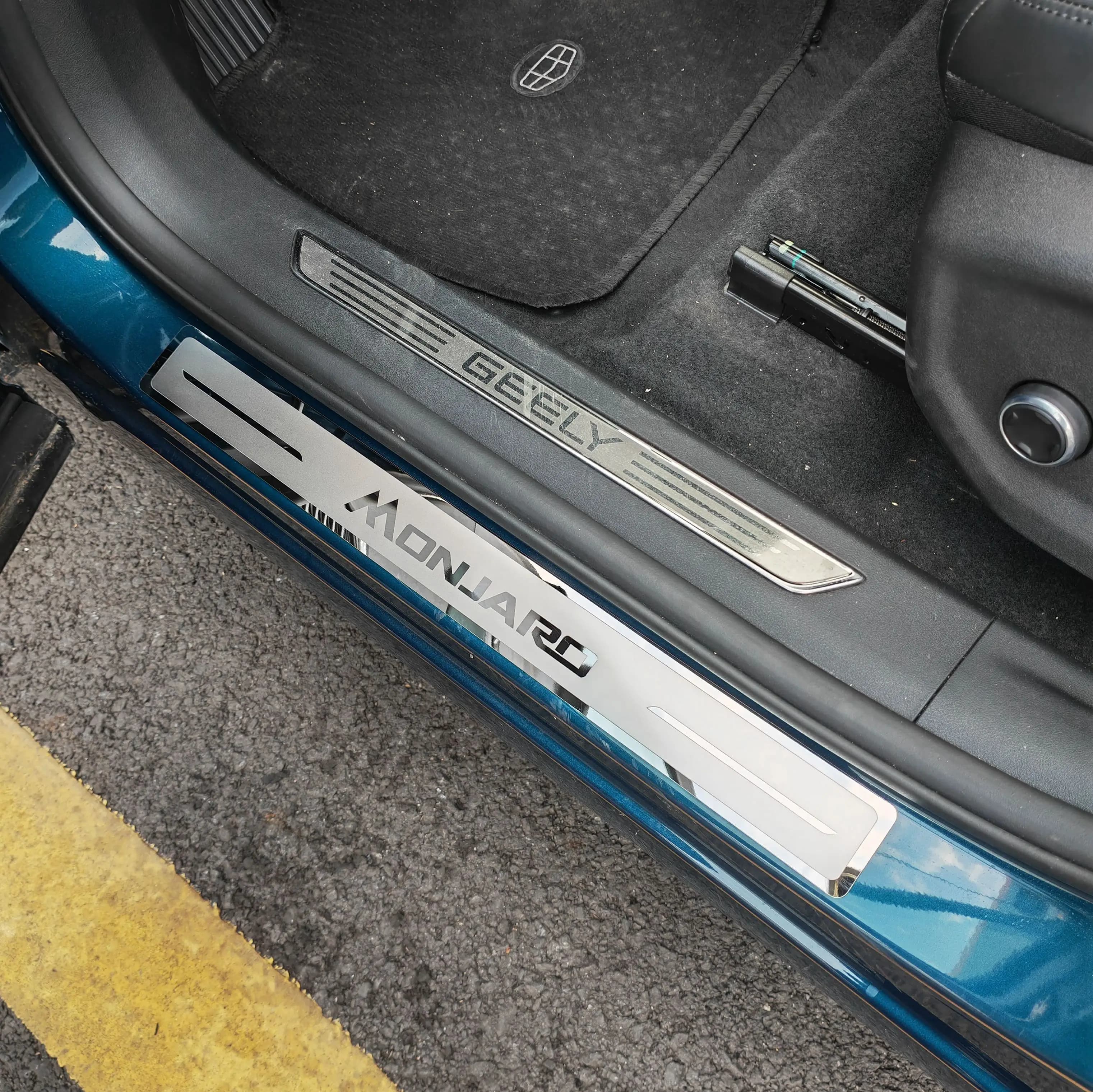 For Geely MONJARO KX11 Manjaro 2023-2024 Accessories Stainless Steel Auto Door Sill Scuff Plate Anti-Kick Pedal Trim Protect