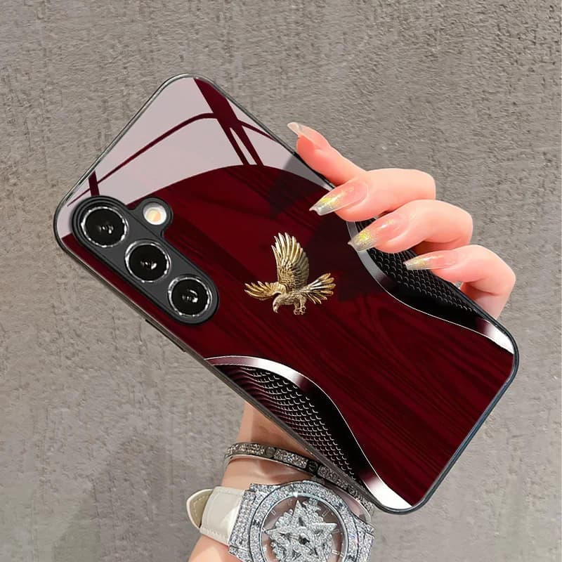 High end Redwood Eagle s26 ultra case Tempering Glass phone case for Samsung Galaxy S26/S25/S24/S23/S22 Ultra FE Plus anti-fall