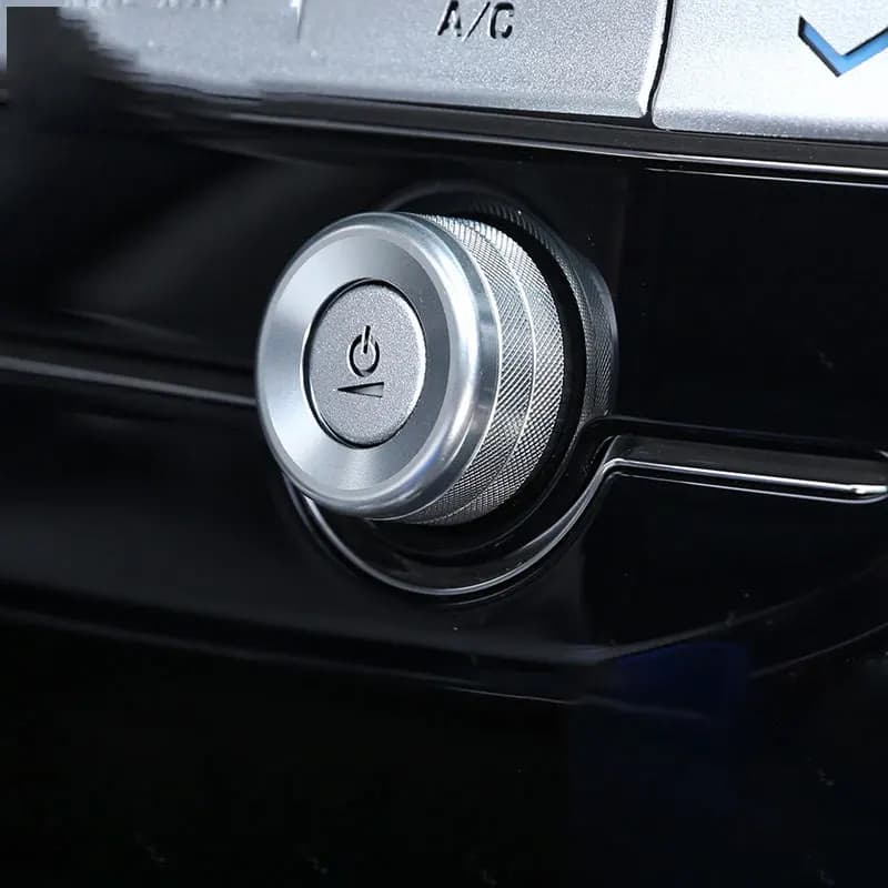 Aluminum Alloy Central Control Air Conditioner Volume Knob Cover for Jaguar F-PACE/XF/XFL/XE/XEL 2016 2017 2018 2019 2020 Car