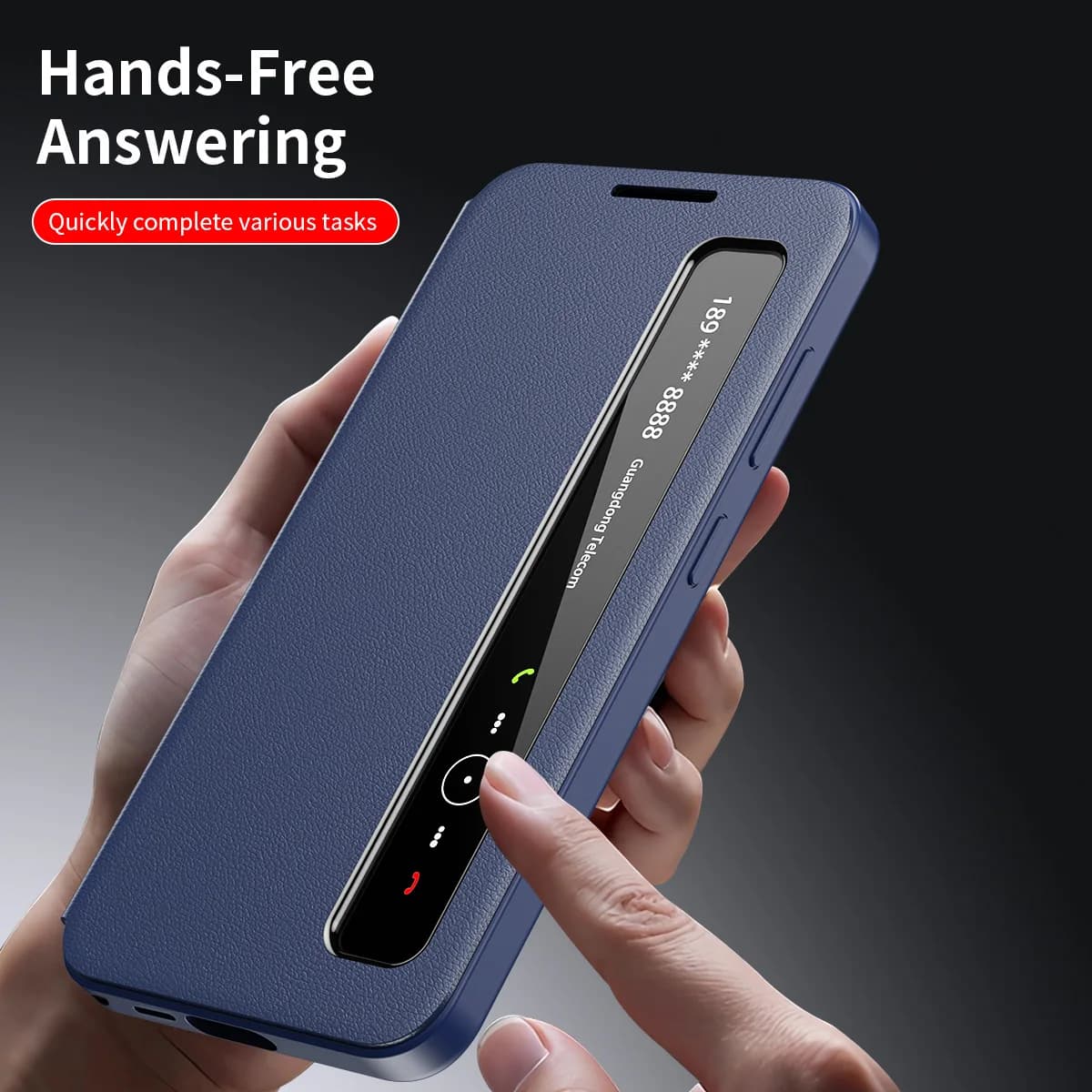 For Samsung Galaxy S25 S23 plus S24 FE S26 Ultra A55 fold 7 6 5 4 3 Case PU Leather Flip Smart Display Transparent Window Cover