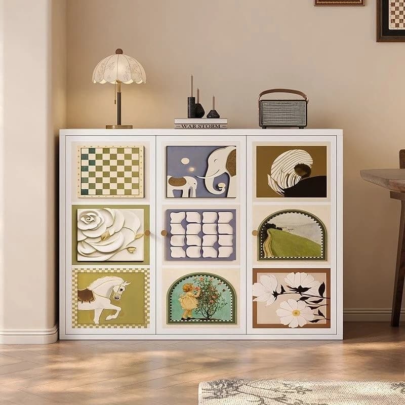 Home living room wall-mounted integrated storage kitchen multifunctional tea cabinet