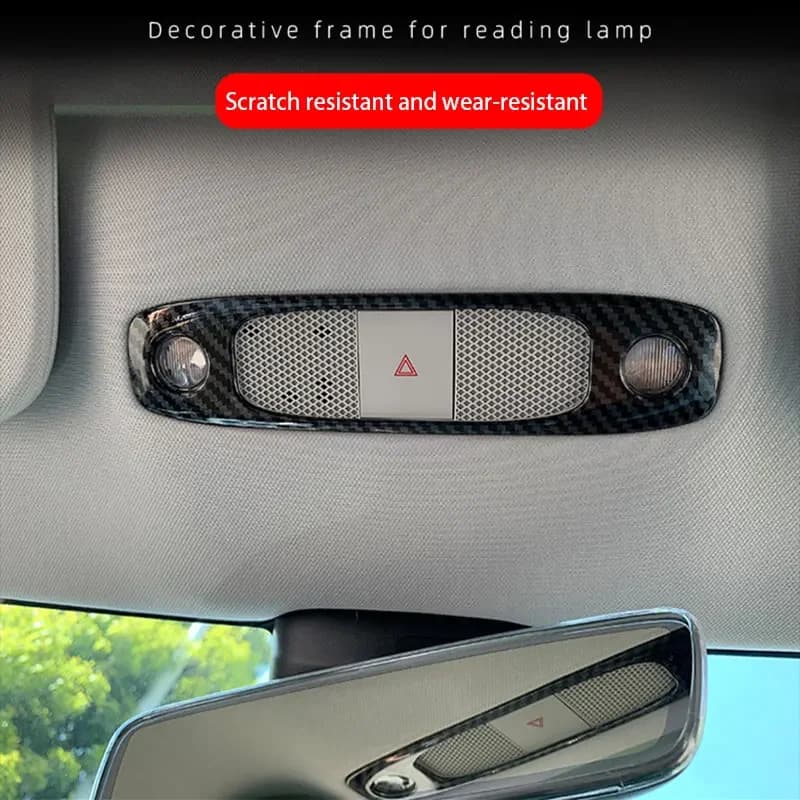 For Tesla Model 3 2016-2022 Model Y 20-24 Carbon Fiber Reading Light Cover Trim Car Interior Accessories Patch Imitate