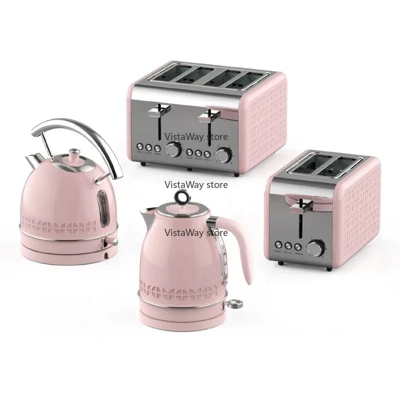 Retro  Breakfast Set Appliances 4 Slice Toaster Electric Water Kettle and Toaster Set Juice Blender