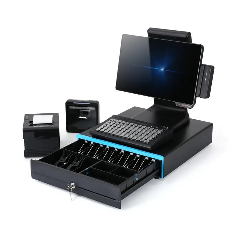 2026 ST9800 15.6inch All In One Machine 10 Point Capacitive Touch With Card Reader Applicable To Supermarkets Pos Cashier Machin