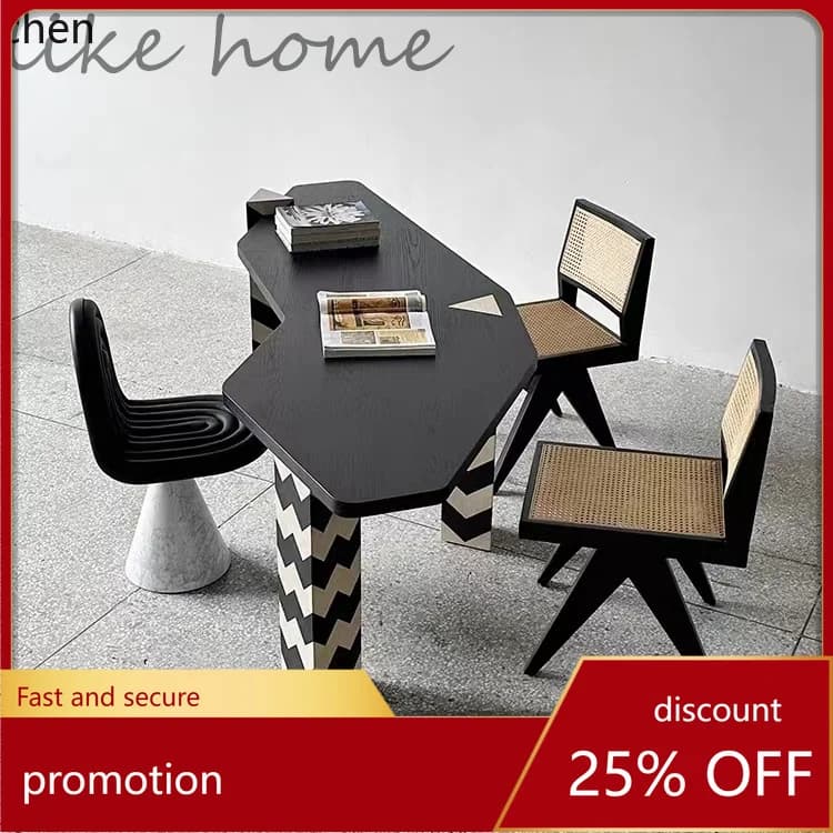YFY simple solid wood home dining table creative triangular arrow desk desk