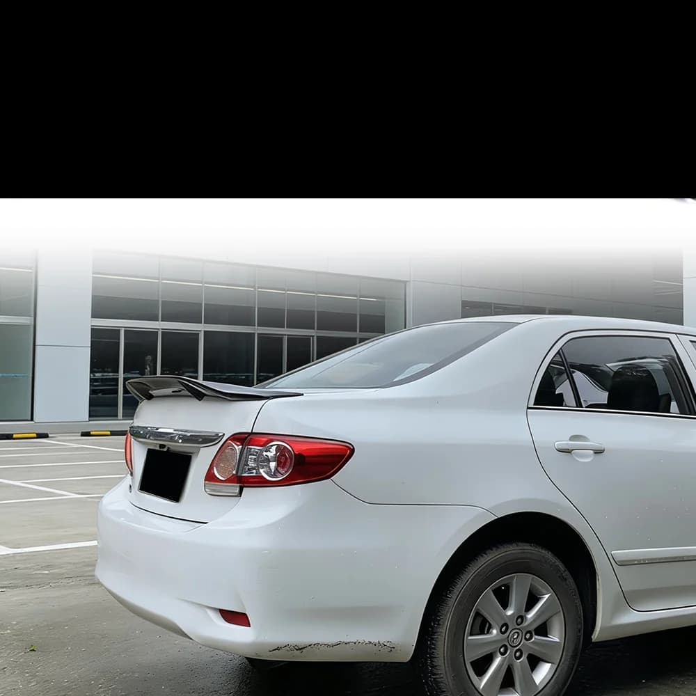 Suitable for 09-13 Toyota Corolla sedan spoiler, fender, rear tailgate, exterior components, rear spoiler, ABS material R model