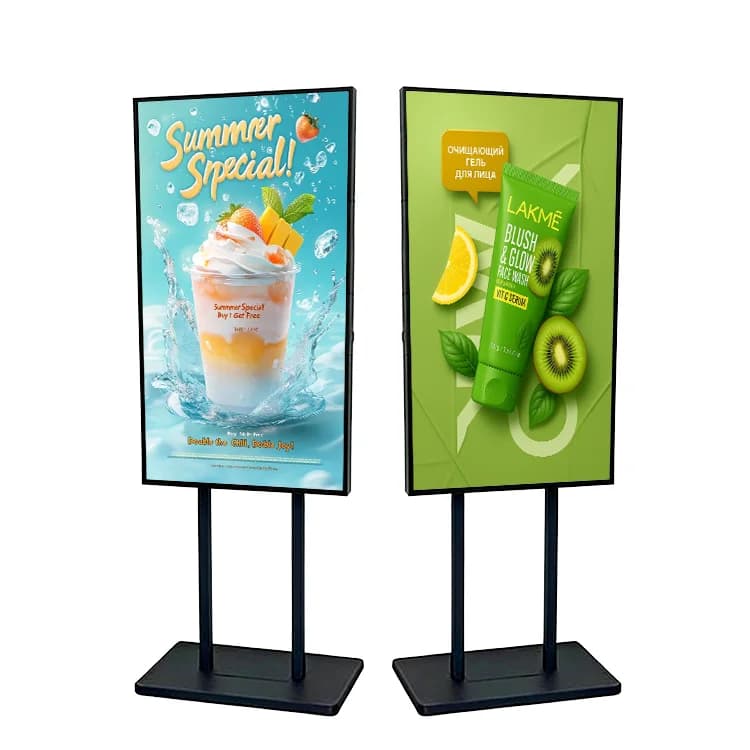 43 50  55  65 store with high brightness 2500 nits store ceiling LCD panel signage advertising digital window signage display