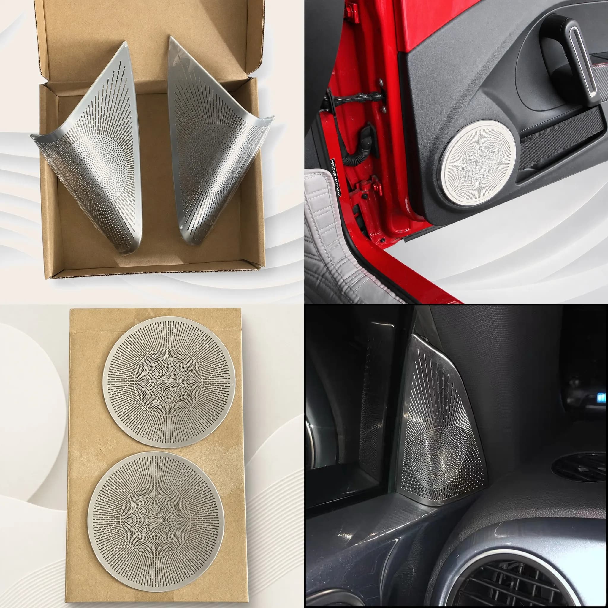 Car Styling For Volkswagen VW Beetle 2013-2018 Door Speaker Sound Ring Panel Cover Trim Decoration Auto Parts Accessories