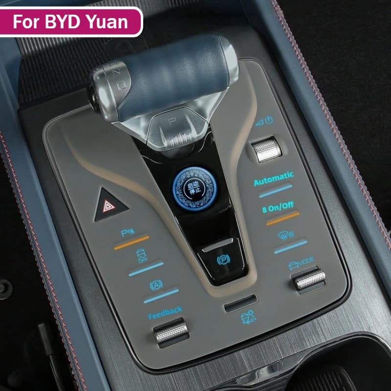 For BYD Yuan Plus Song Qin EV Tang Car Silicone Protective Pad for Gear Shift Central Control Anti Scratch EV Gear Special Pad