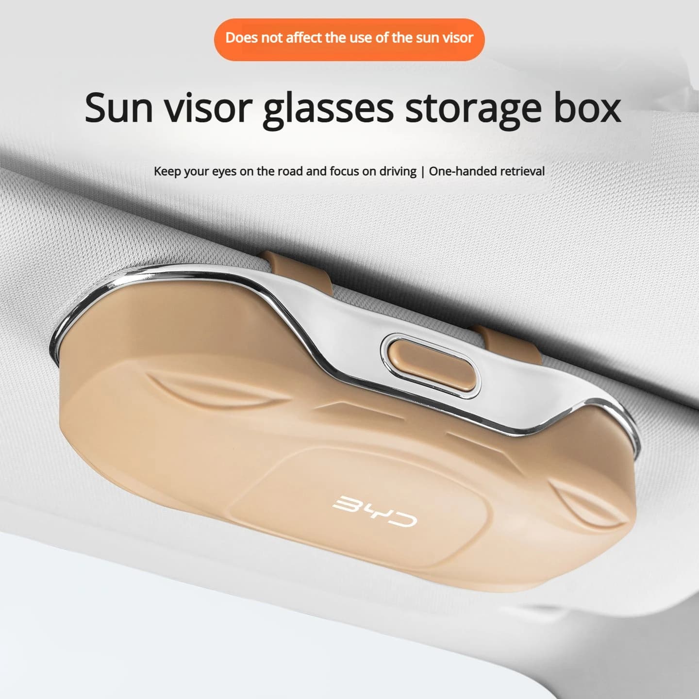 FOR Byd car glasses case, car accessories, sun visor storage, multi-functional card holder, universal for sunglasses in the car