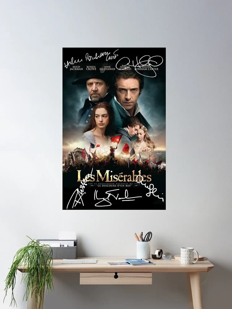 Les Miserables Cast Signed Photo Movie, Art Print Silk Poster Home Wall Decor