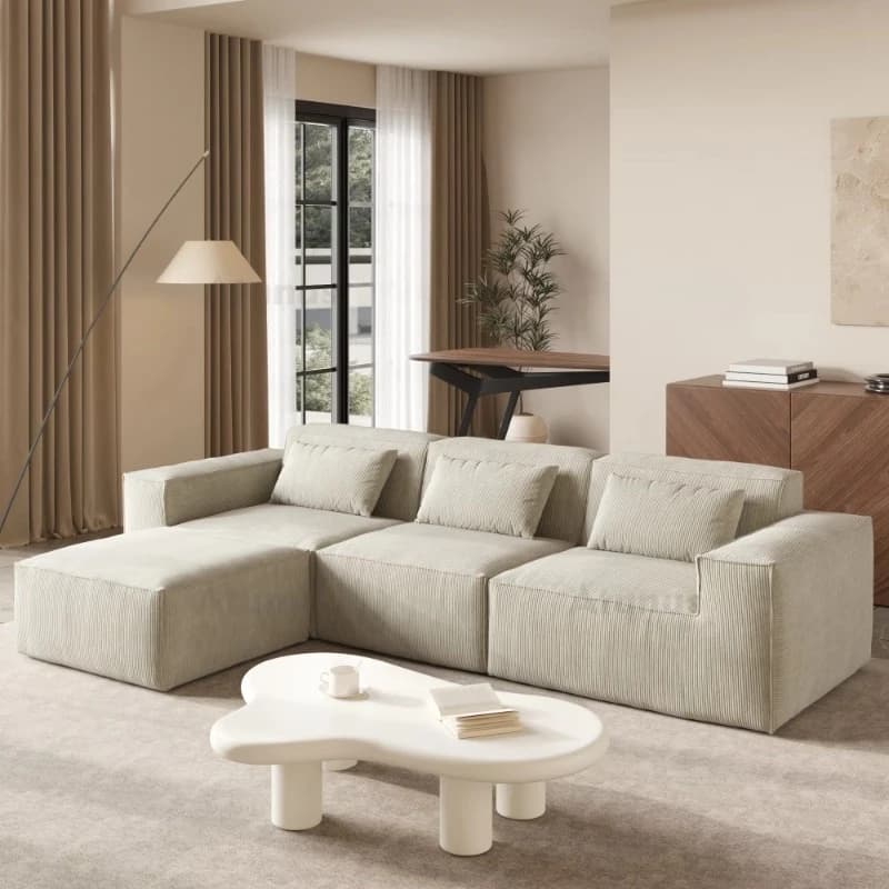 Modern design corduroy fabric compression sofa living room combination modular combination sofa