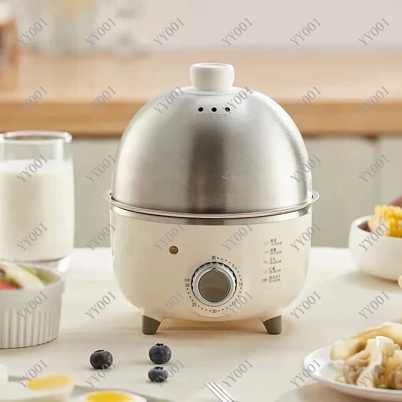 360W Electric Egg Cooker with Timer Multifunctional Egg Steamer for Home Breakfast