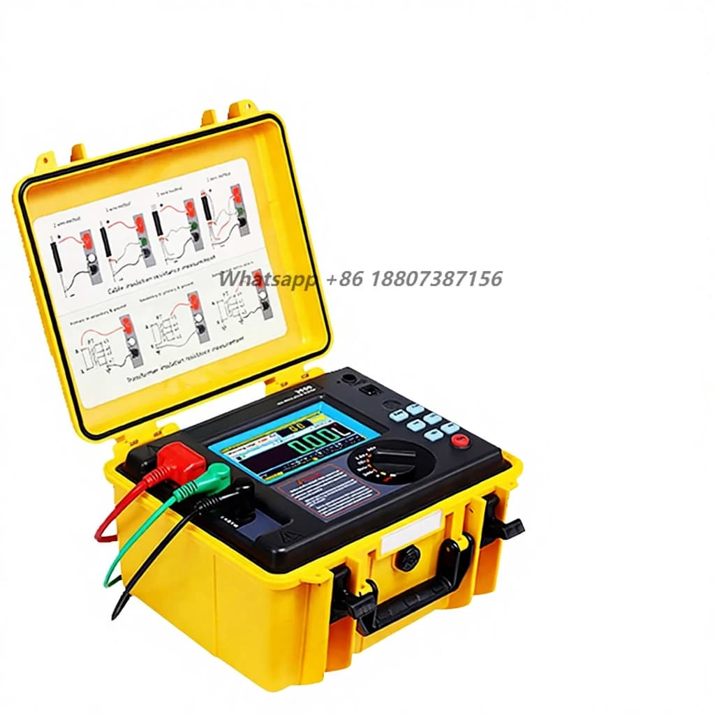High Voltage Rechargeable Lithium Battery Insulation Resistance Tester 10KV 5Tohm 5mA High Accuracy Megohmmeter