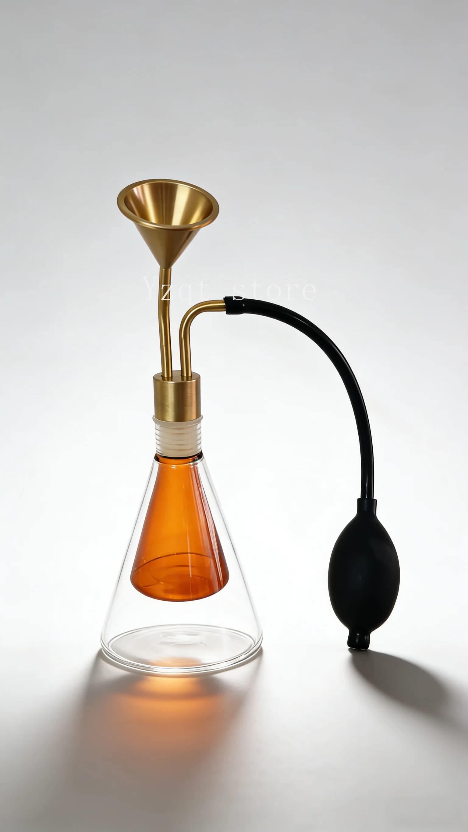 Perfume essential oil fragrance smelling bottle brass exhibition spa display aroma smell device aroma taste glass botle