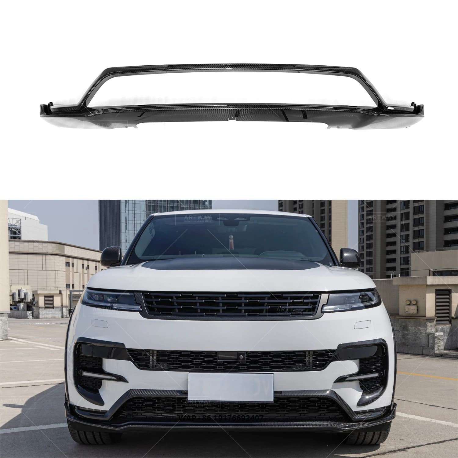 High Quality Carbon Fiber Front Bumper Lip forRange Rover Sport L461 Exterior Parts