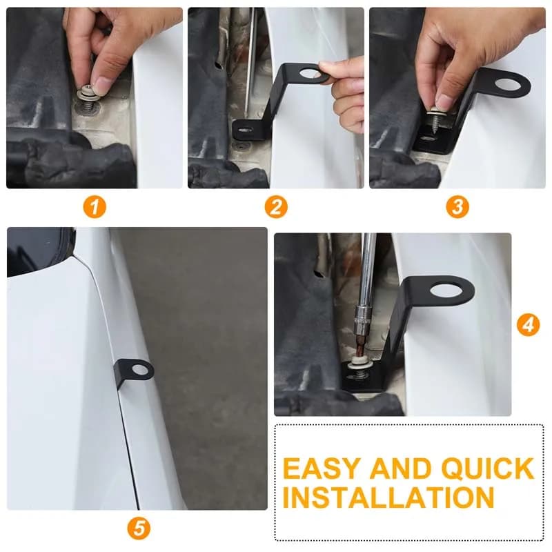 For Volkswagen Amarok 2011-2022 Carbon Steel Black Car Front Fender Above Antenna Bracket Car Modification Accessories