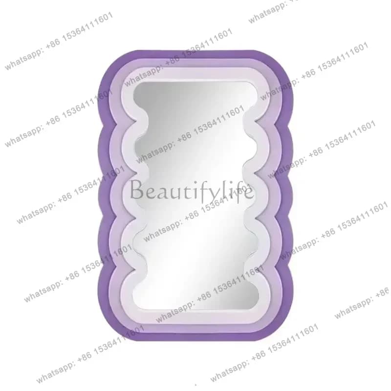 Wavy Aesthetic Decorative Mirror Full Body Irregular Bedroom Decorative Mirror Standing Espelhos Decoration Living Room YY50JZ