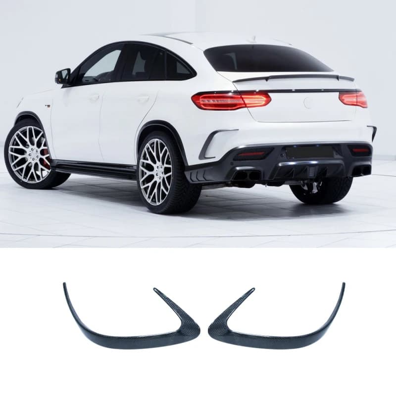 Best Selling GLE-Class Carbon Fiber Rear Bumper Sp Fins for   GLE320 Gle400  Gle500  GLE63 4 MATIC SUV 15-19