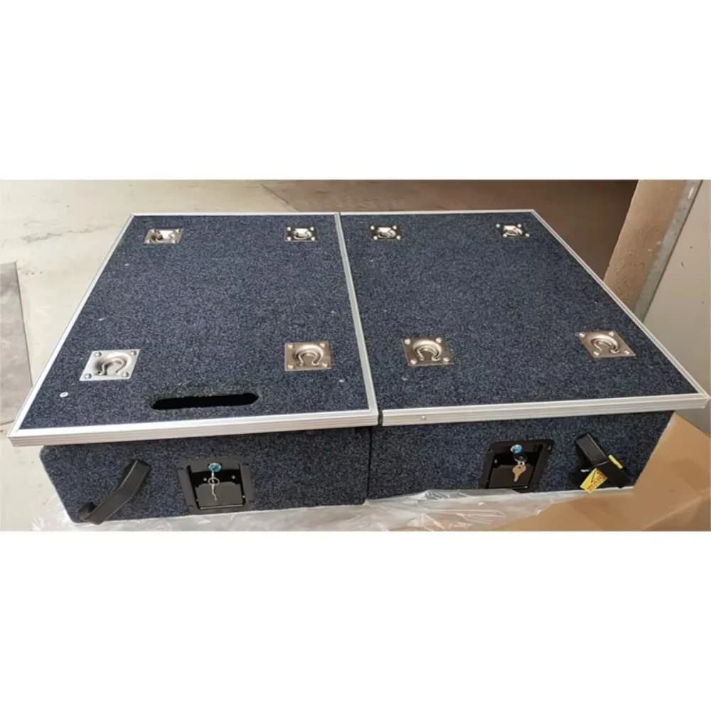 New Large Capacity Rear Sliding Side Wings Two Drawer System for Land Cruiser 80/100/105/200 Storage Box Accessories