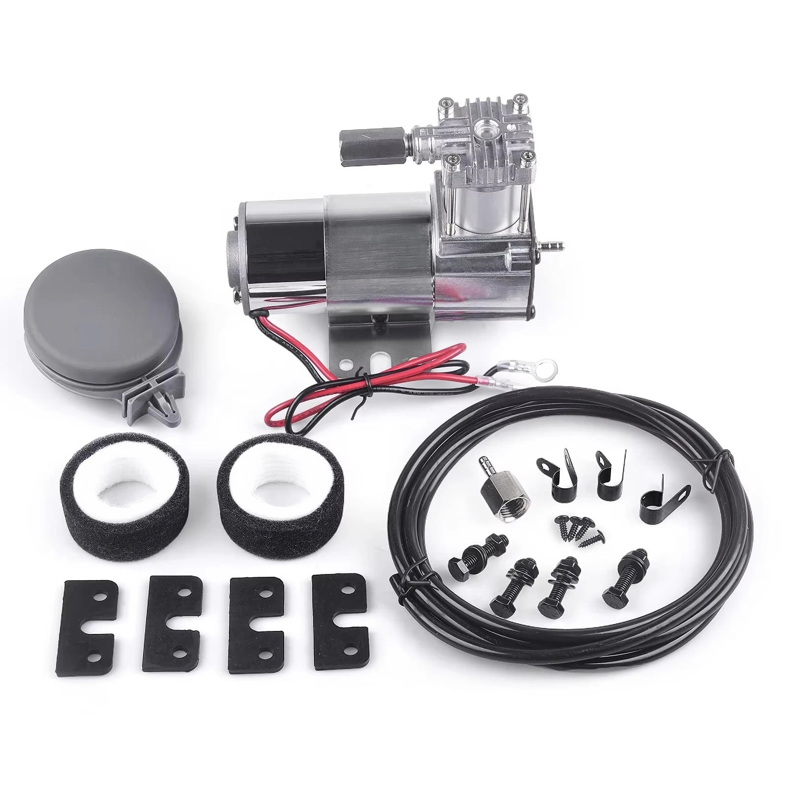 Universal 12V 120PSI Hard Mount Car Suspension Parts Air Horn Compressor X082 with Accessory 1/8 NPT