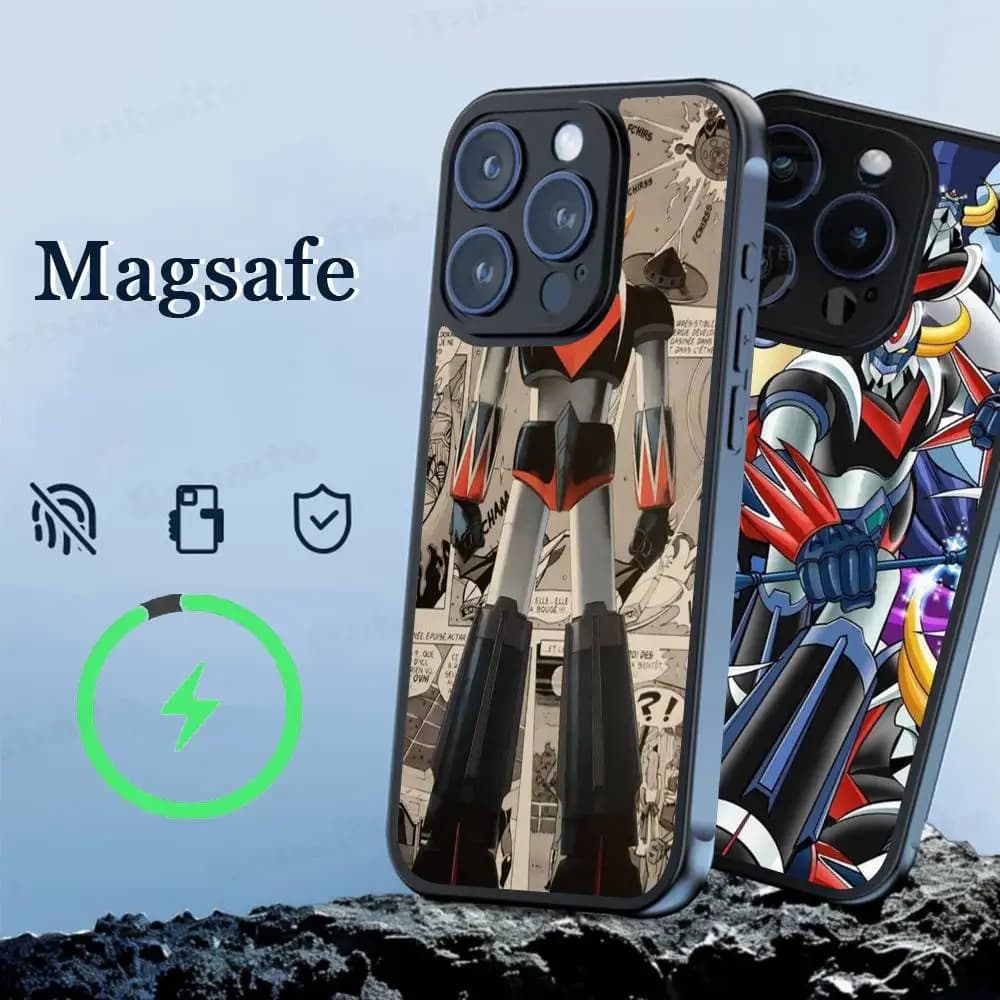 UFO Robot Goldorak Phone Case Magnetic Case For iPhone 17 16 14 13 12 11 15 Pro Max For Wireless Charge Cover