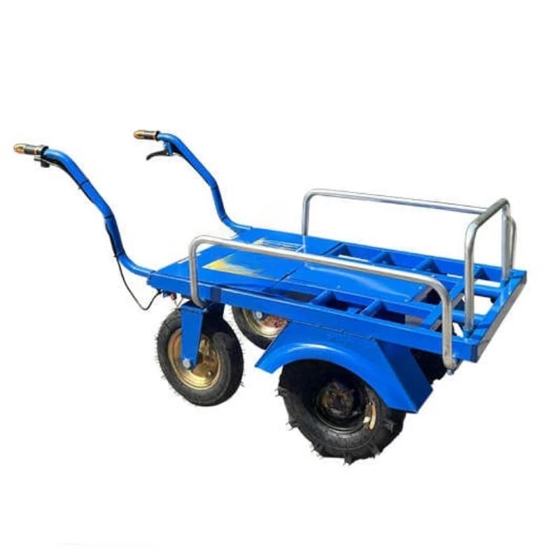 Electric Trolley Agricultural Creeper Orchard Double Wheel Flatbed Truck