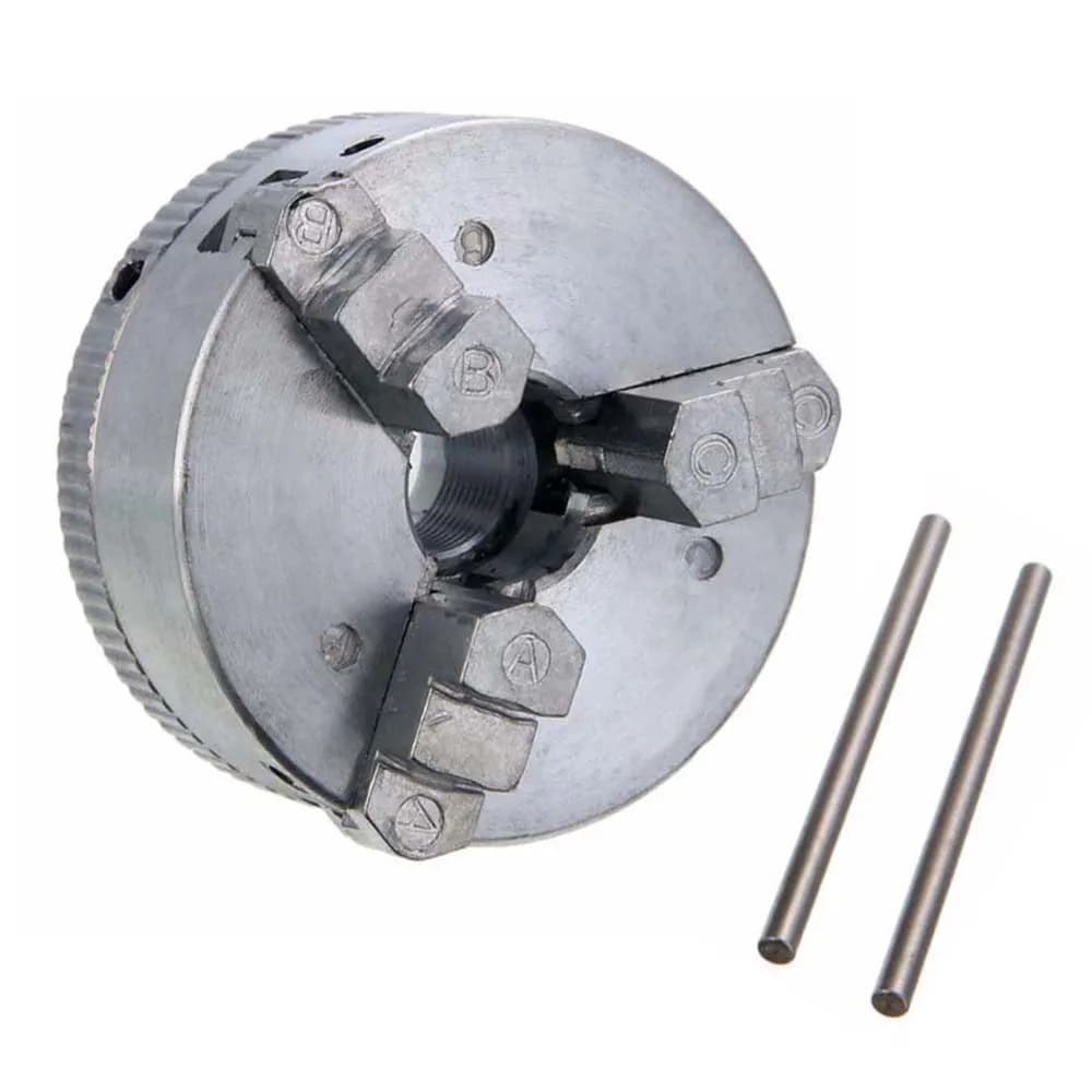 Mini Metal Lathe Milling Collet Chuck Drill Chuck Z011 Zinc Alloy 3-Jaw Through-hole Chuck Clamp Manual Clamping for CNC Lathe