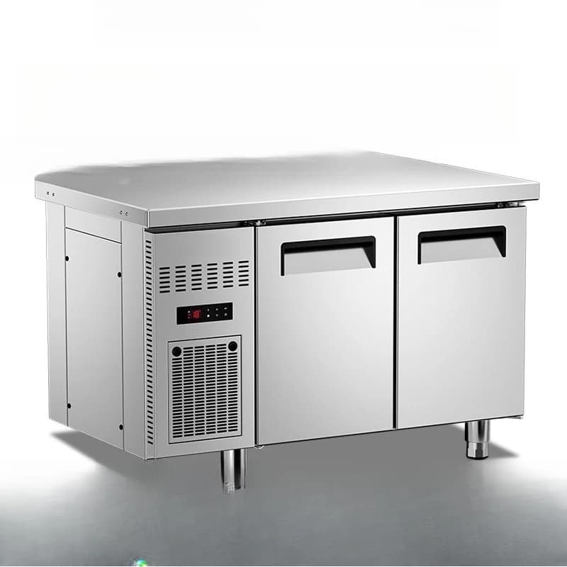 Refrigerated workbench commercial freezer operator refrigerator kitchen crisper cabinet freezer milk tea shop water bar