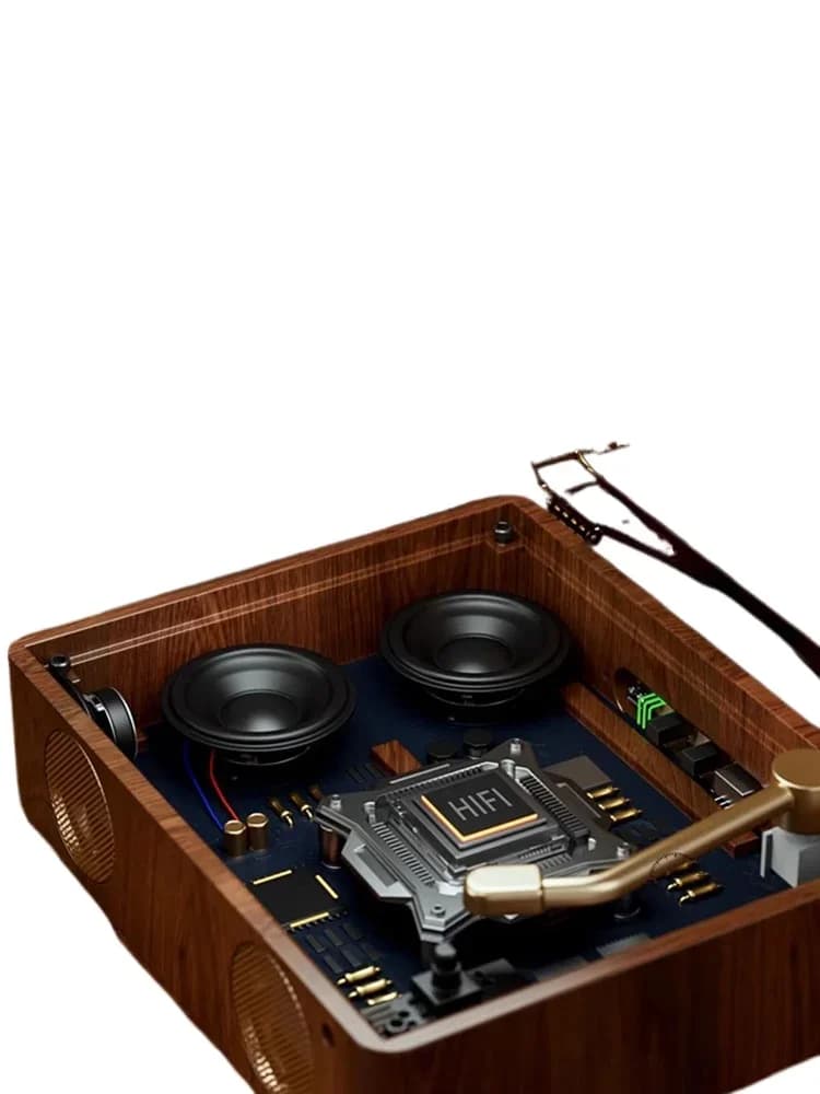 Retro CD player, music album, bluetooth speaker player, CD portable audio gift