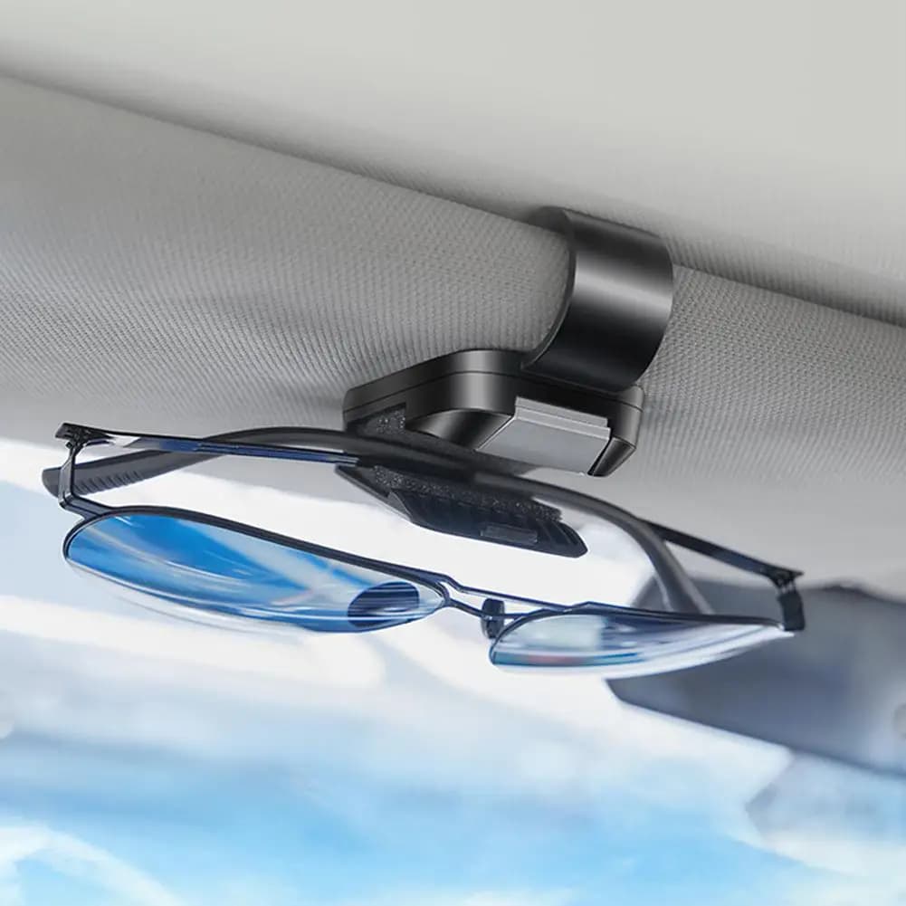 Universal Car Sunglasses Holder Sun Visor Glasses Clip Anti-Scratch Eyeglasses Hanger Portable Ticket Card Clip Auto Interior Ac