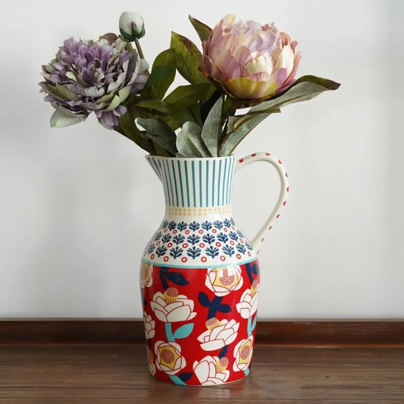 Nordic Designer Fashion Floral Shape Vase Home Decoration New Year Flower Arrangement Living Room Decoration Vases Decor
